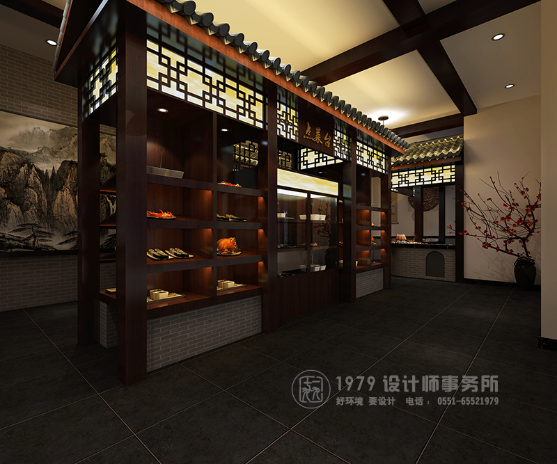中式餐飲店點(diǎn)菜臺設(shè)計(jì)效果圖